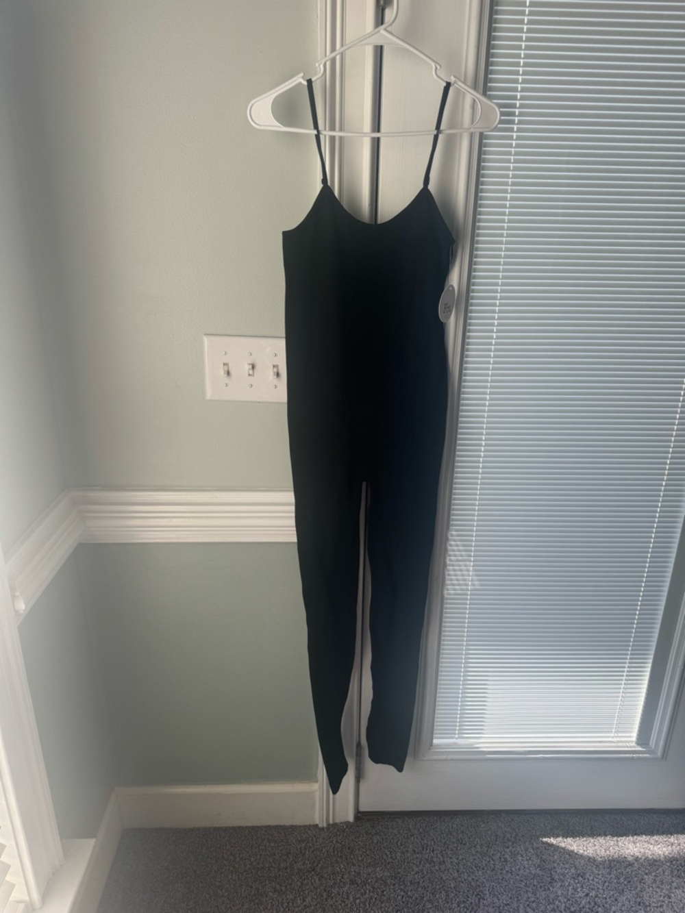 Black Slim Spaghetti-Strap Jumpsuit